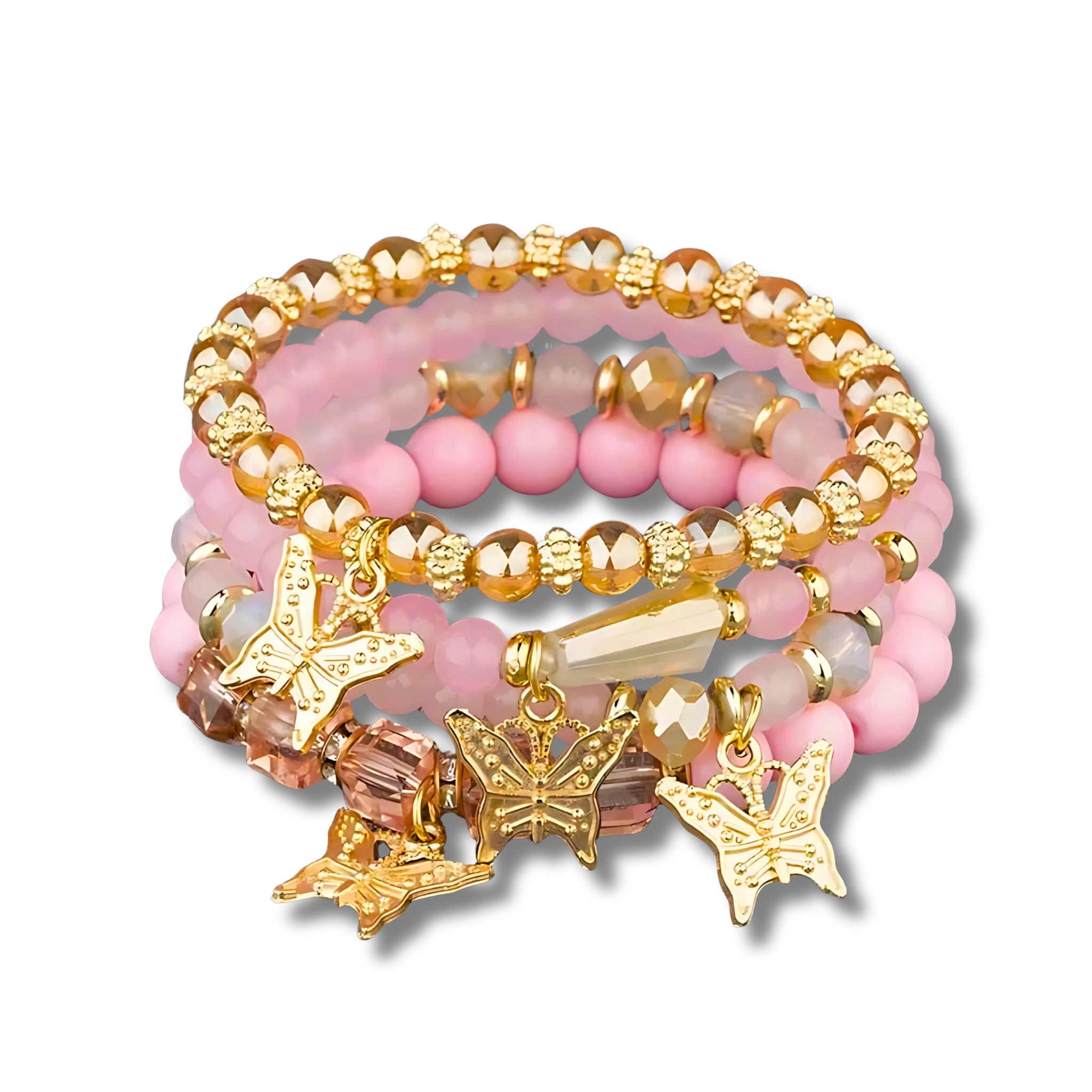 Rose Quartz Butterfly Stack