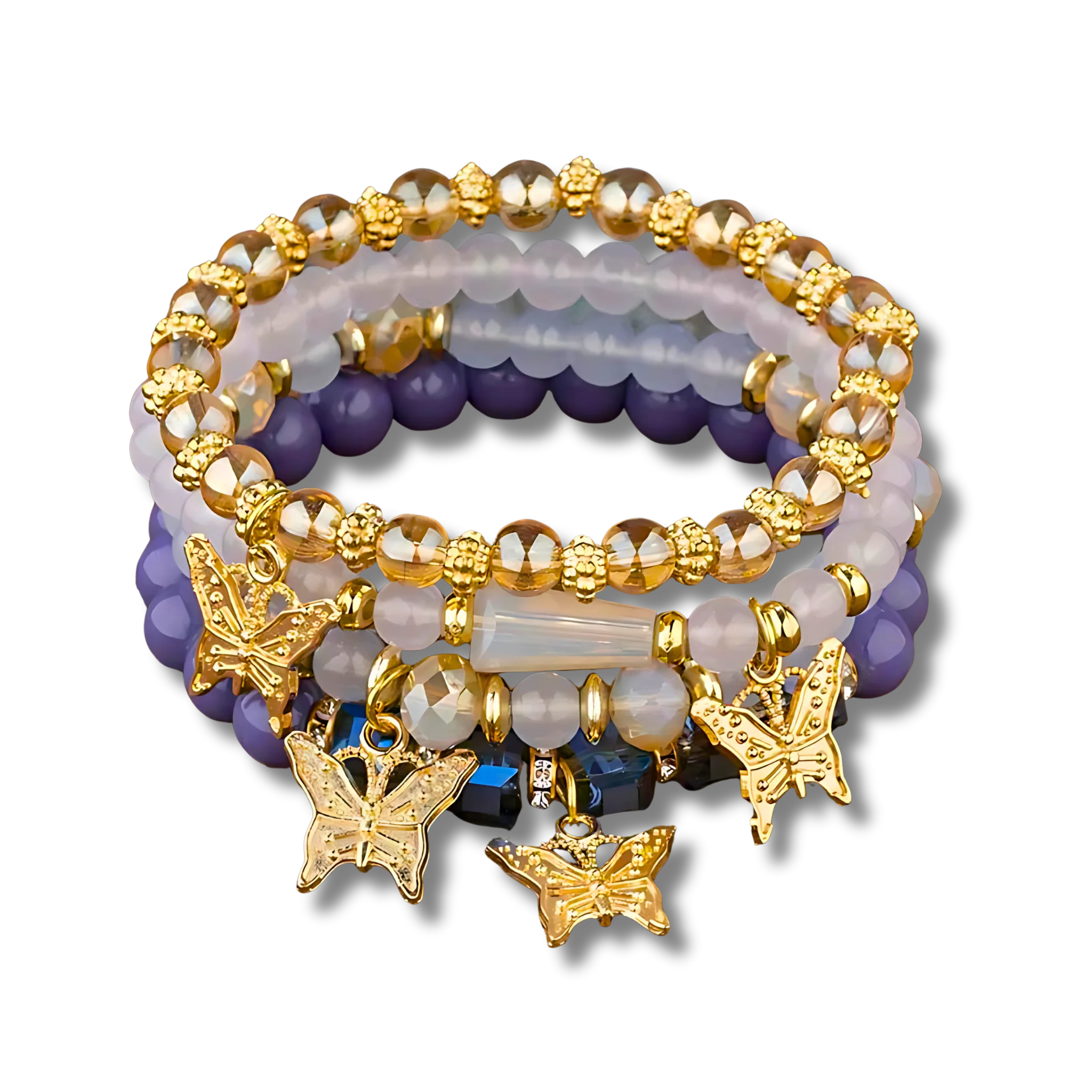 Purple Quartz Butterfly Stack