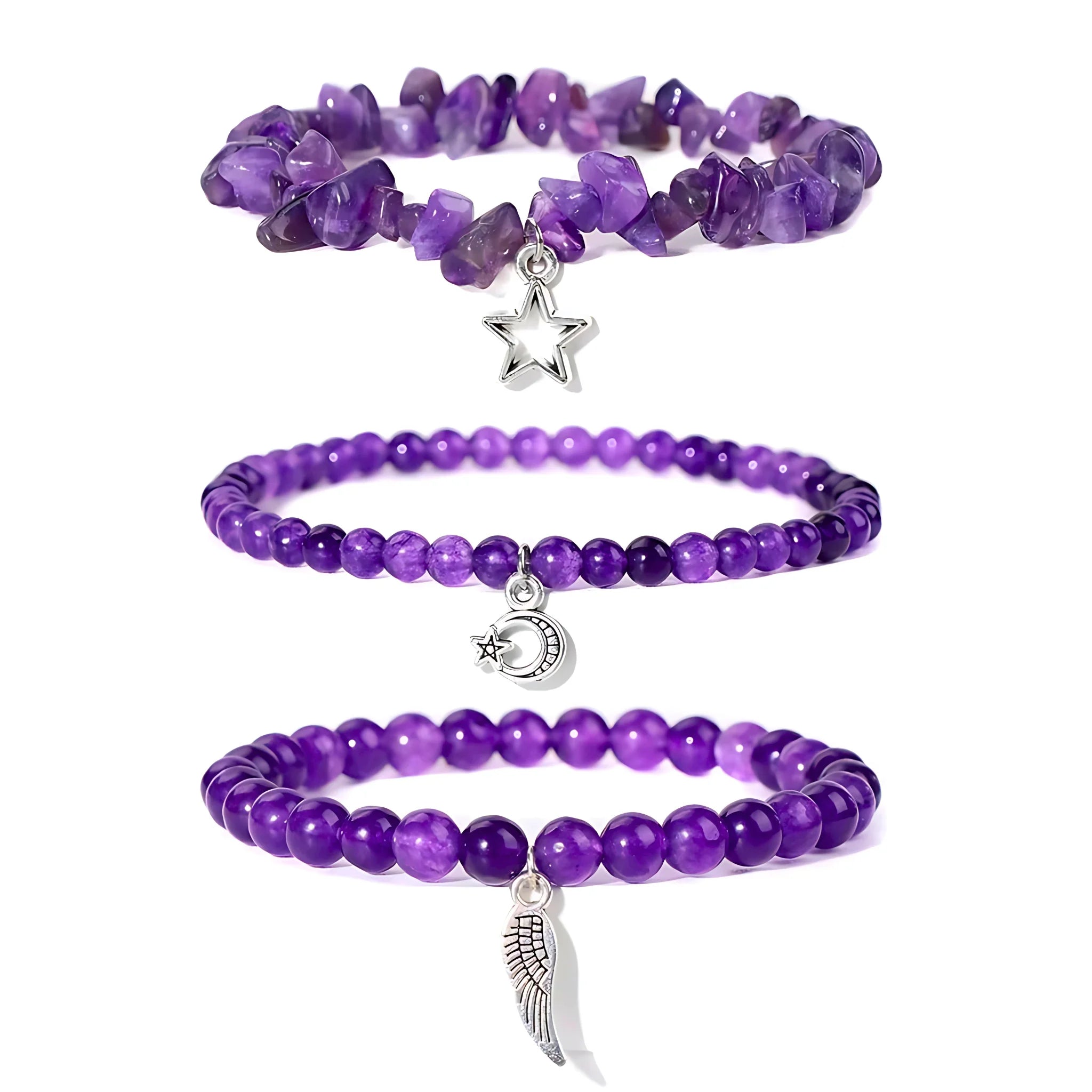 Amethyst Charm Stack