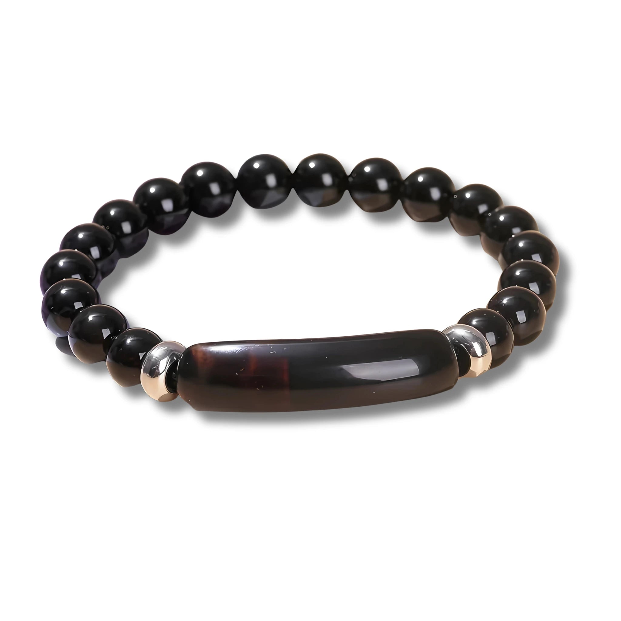 Black Agate Bar Bracelet