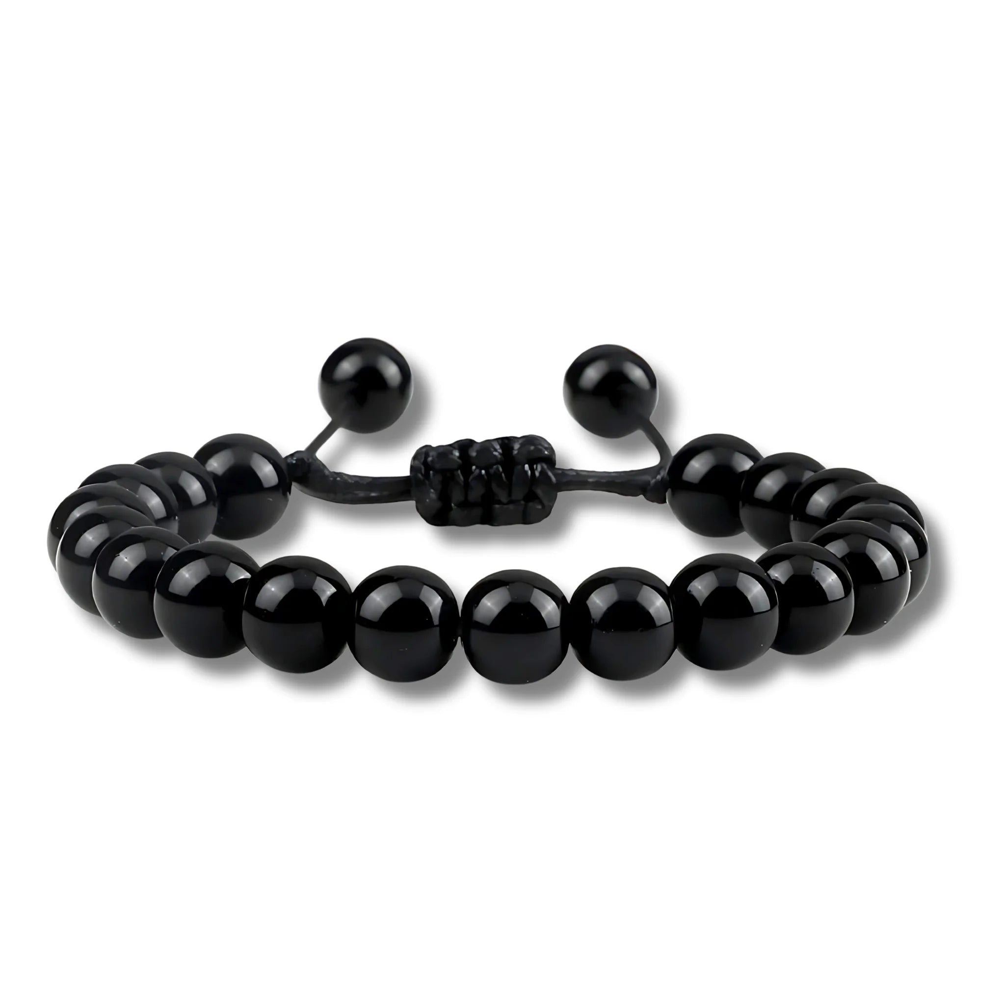 Bright Black Adjustable Bracelet
