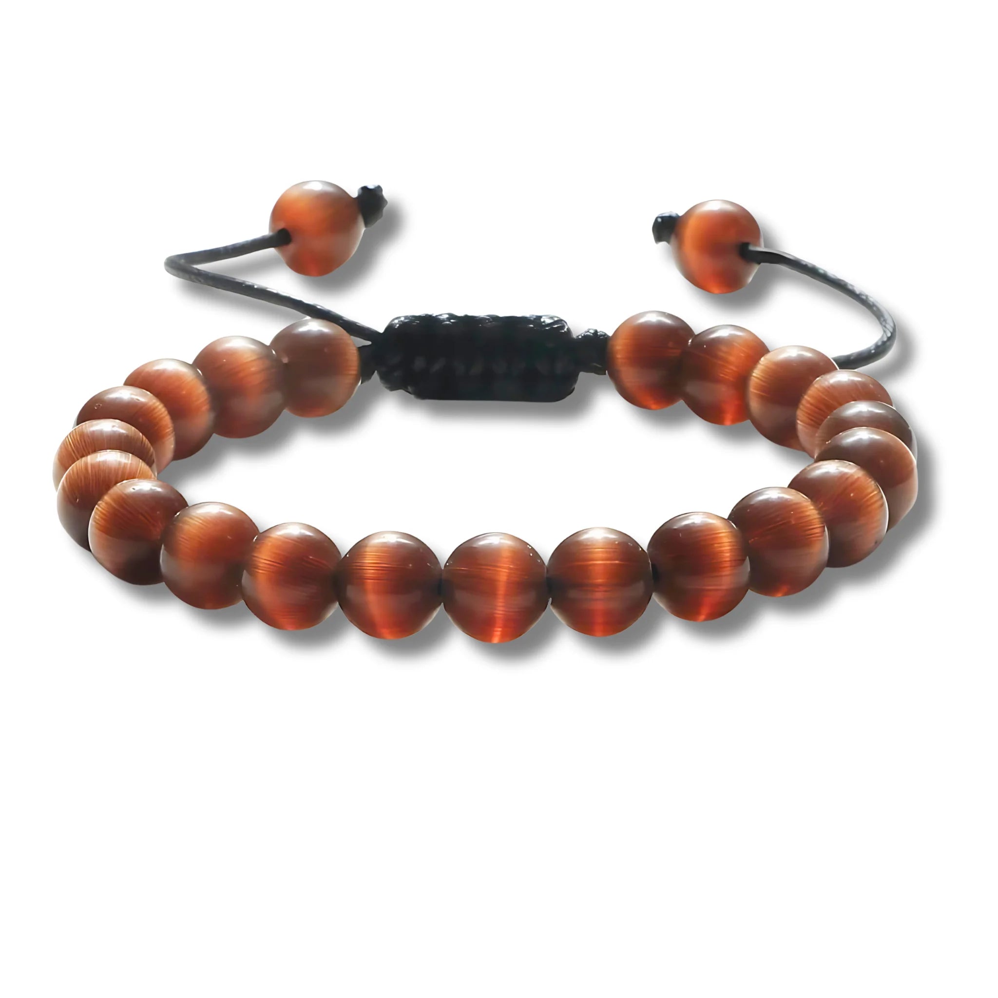 Coffee Cat Eye Adjustable Bracelet