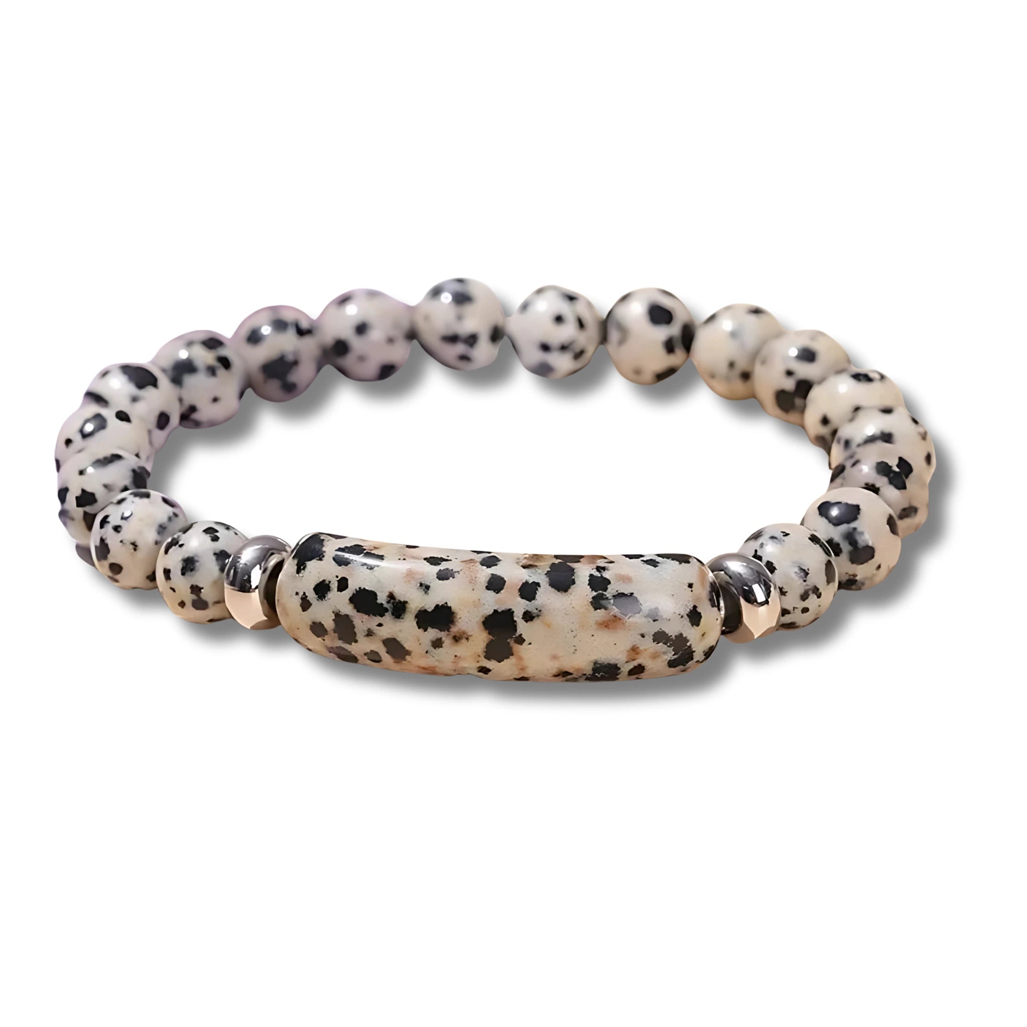 Dalmatian Jasper Bar Bracelet
