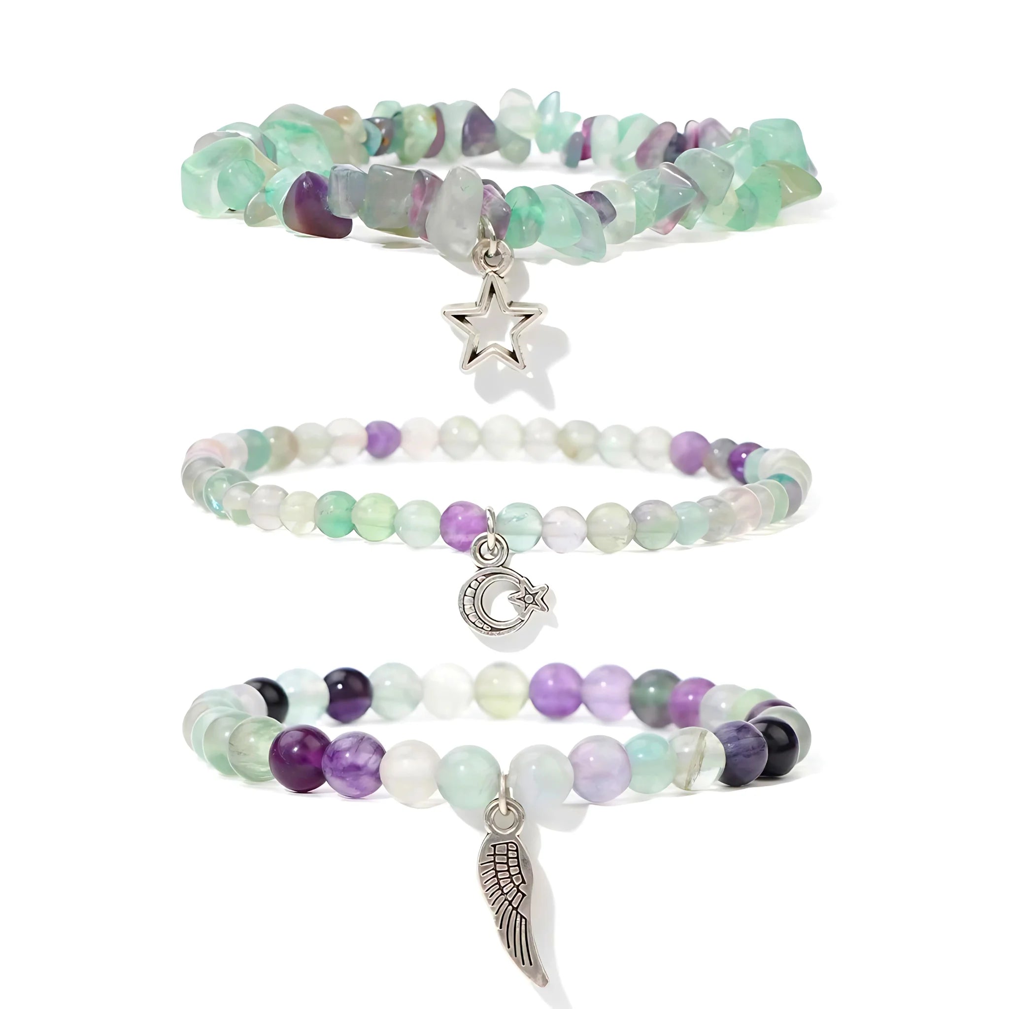 Fluorite Charm Stack