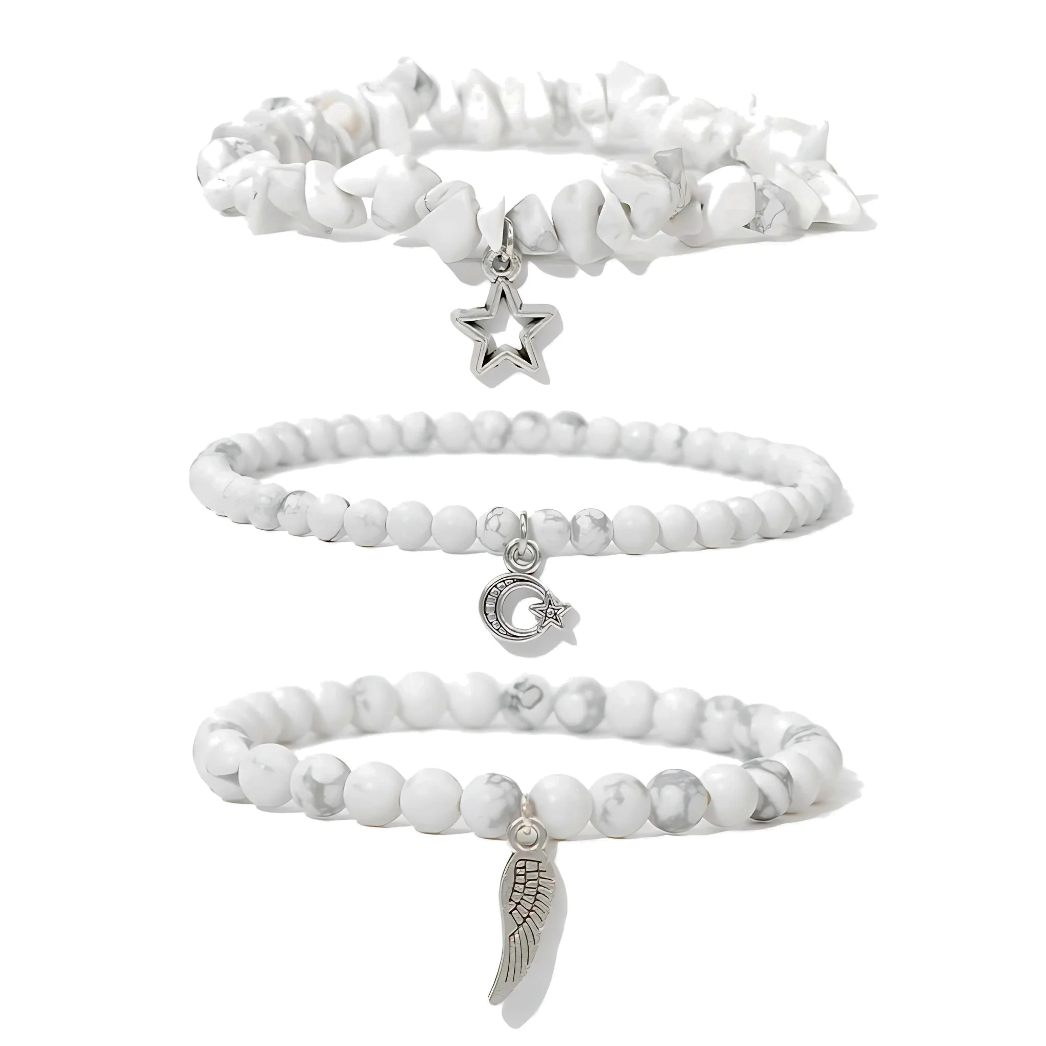 Howlite Charm Stack