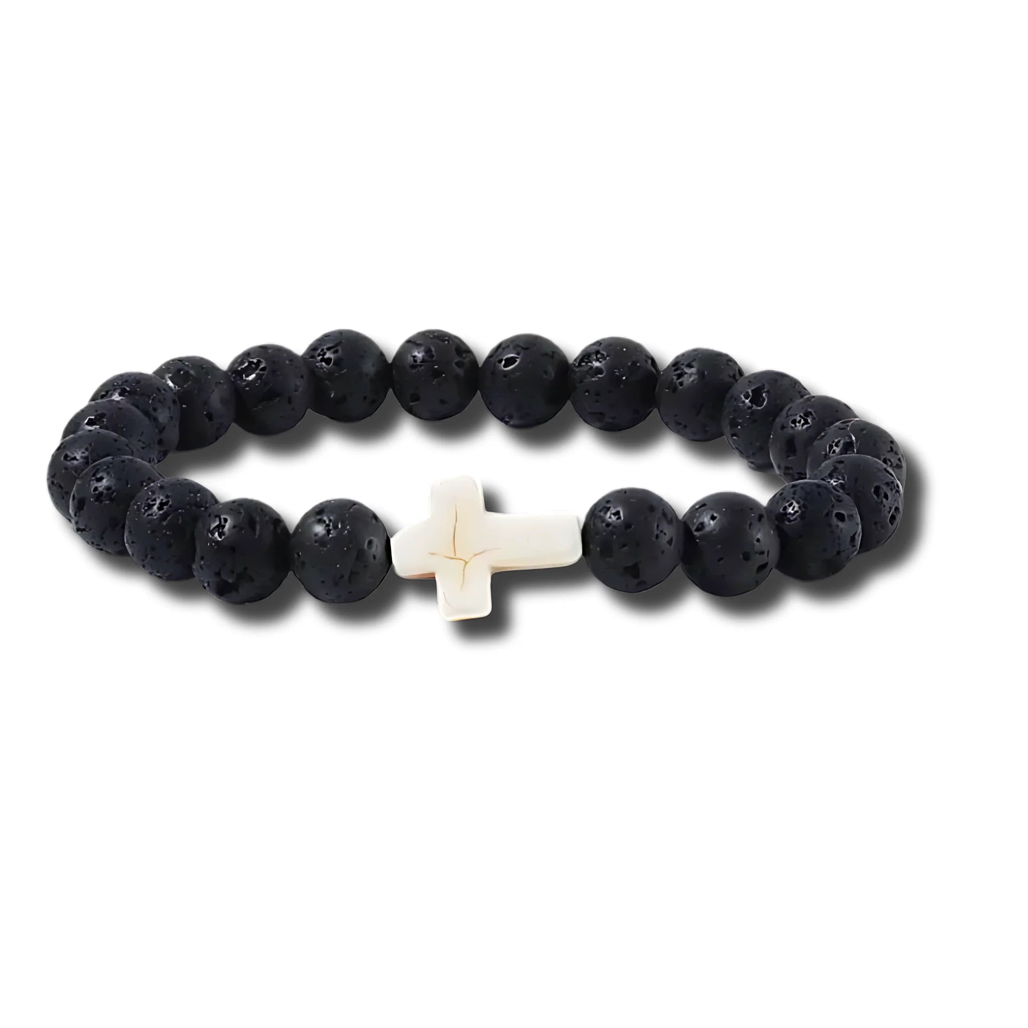 Lava + White Cross Divine Bracelet
