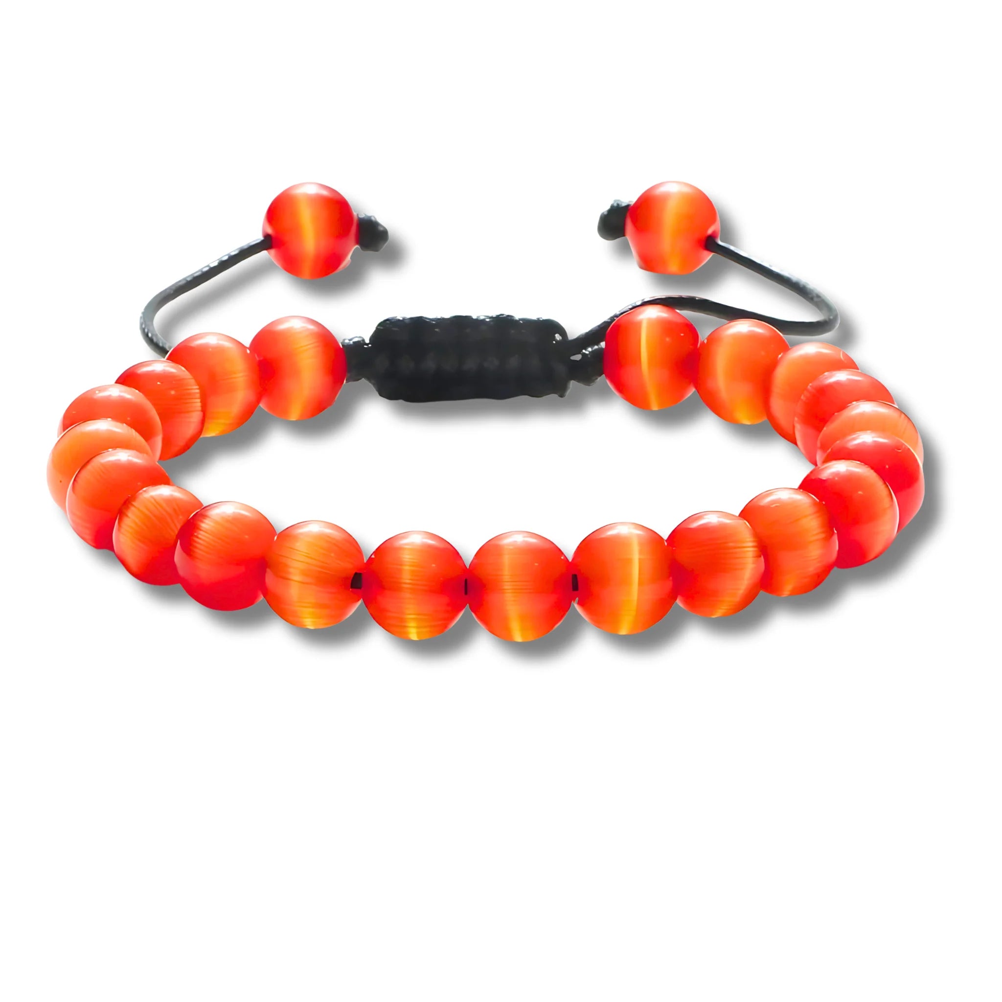 Orange Cat Eye Adjustable Bracelet