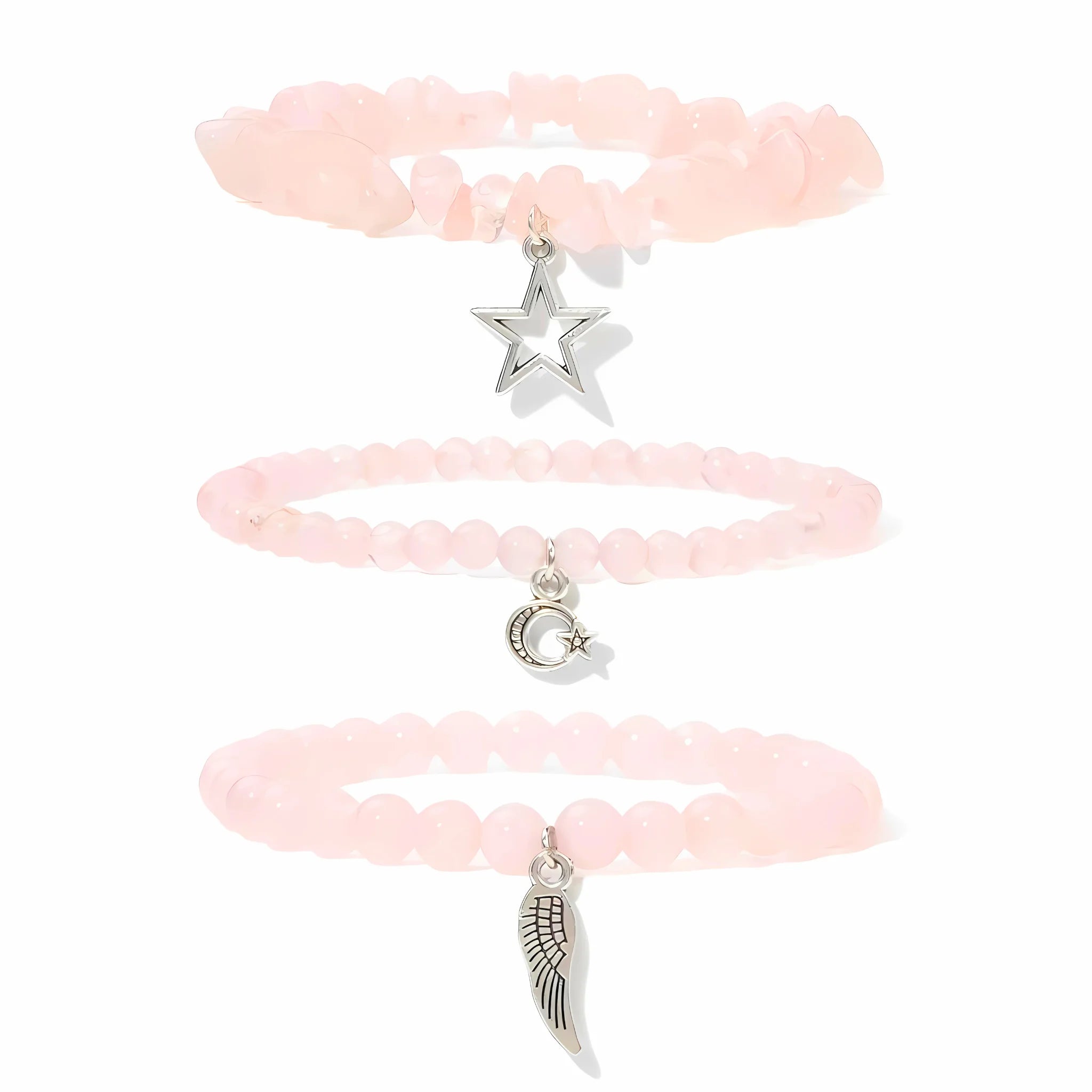 Rose Quartz Charm Stack