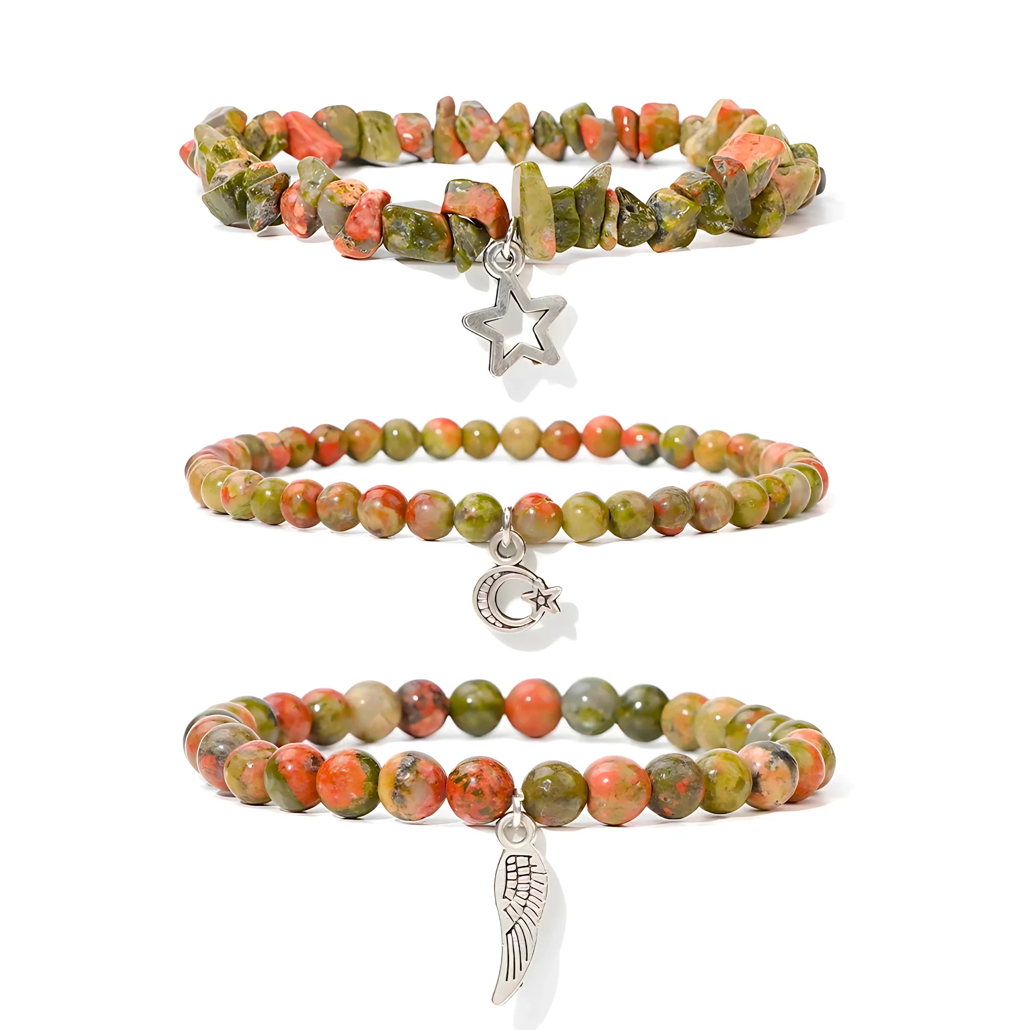 Unakite Charm Stack