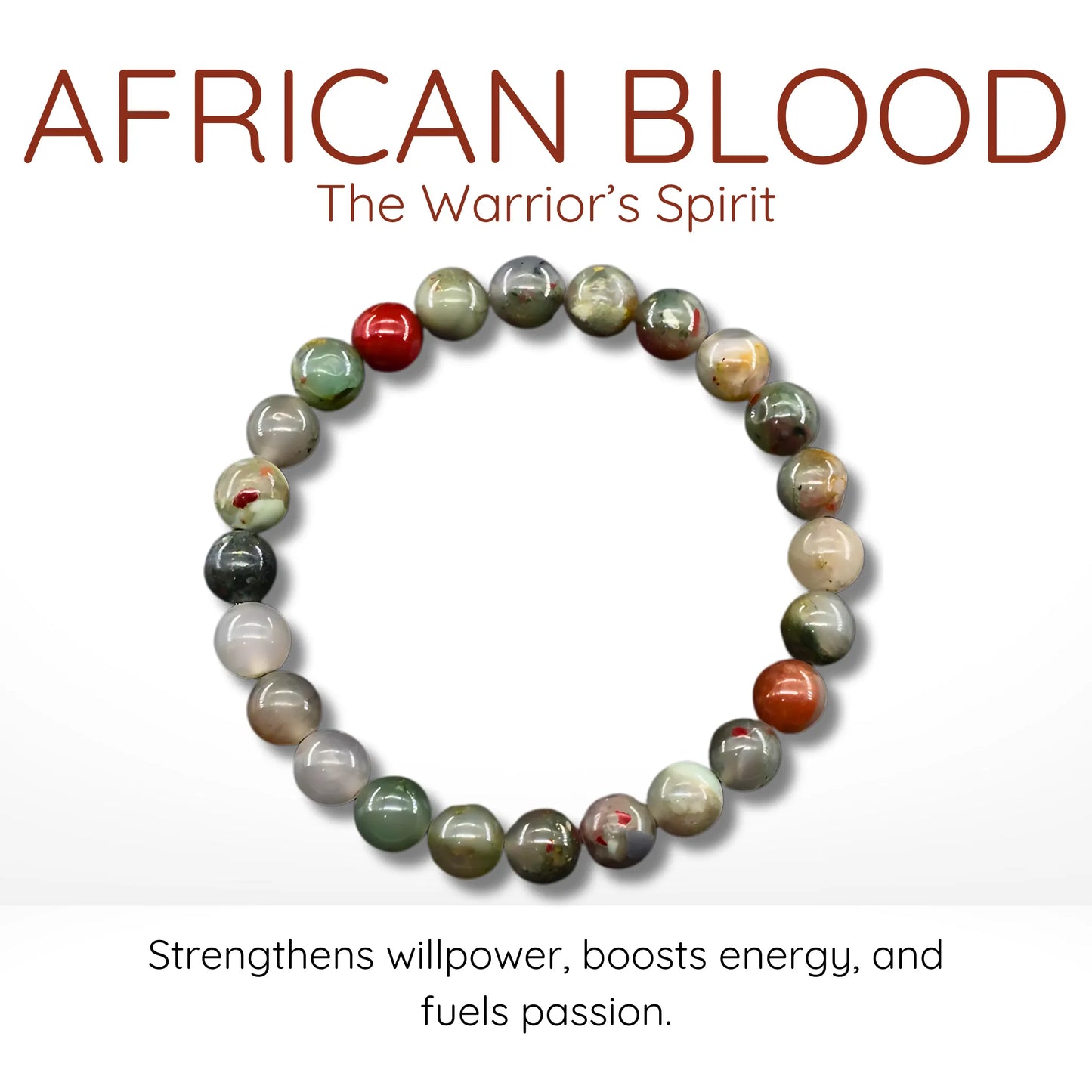 African Blood Bead Bracelet