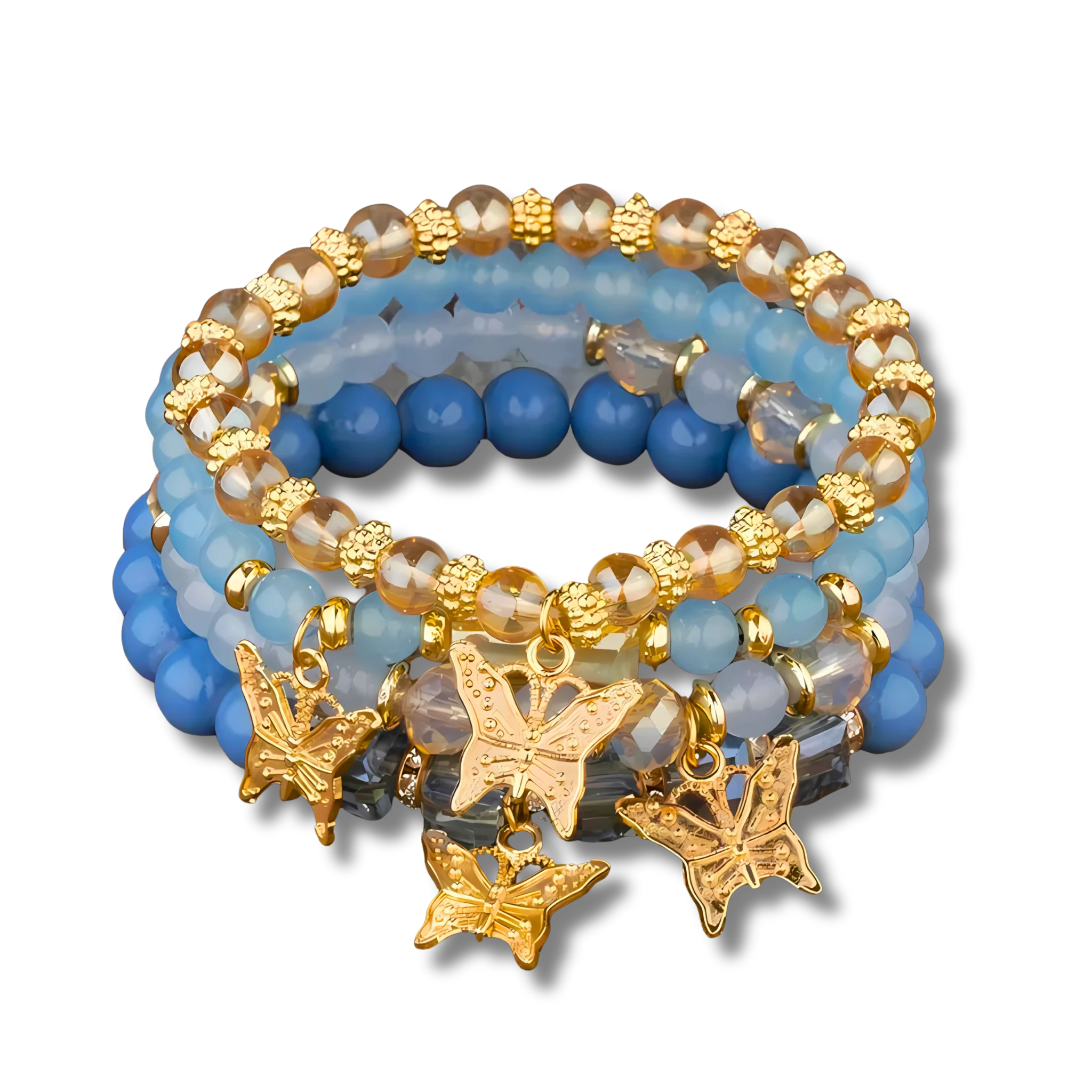 Blue Quartz Butterfly Stack