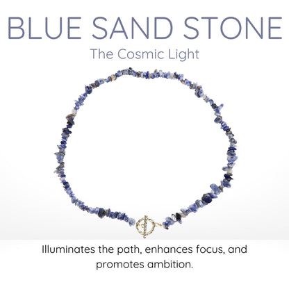 Blue Sand Stone Choker Necklace