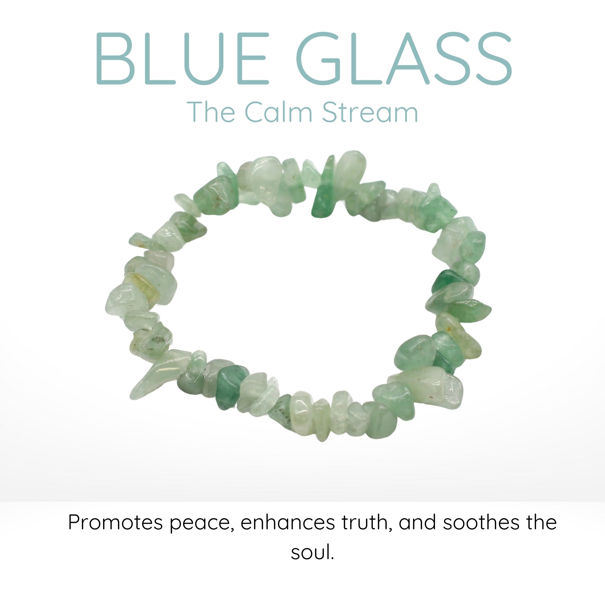 Blue Glass Gravel Bracelet