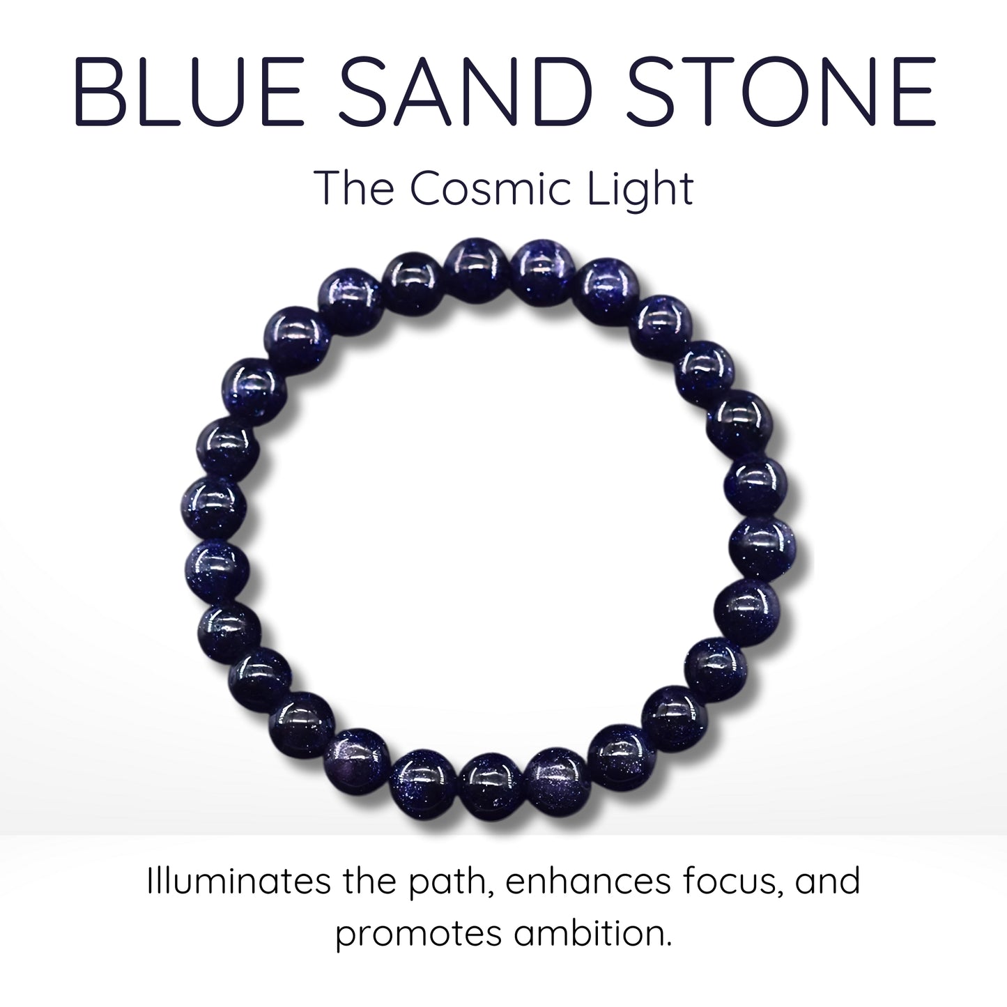 Blue Sand Stone Bead Bracelet