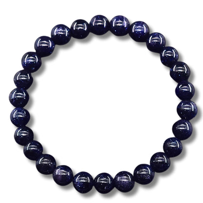 Blue Sand Stone Bead Bracelet