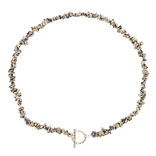 Dalmatian Stone Choker Necklace