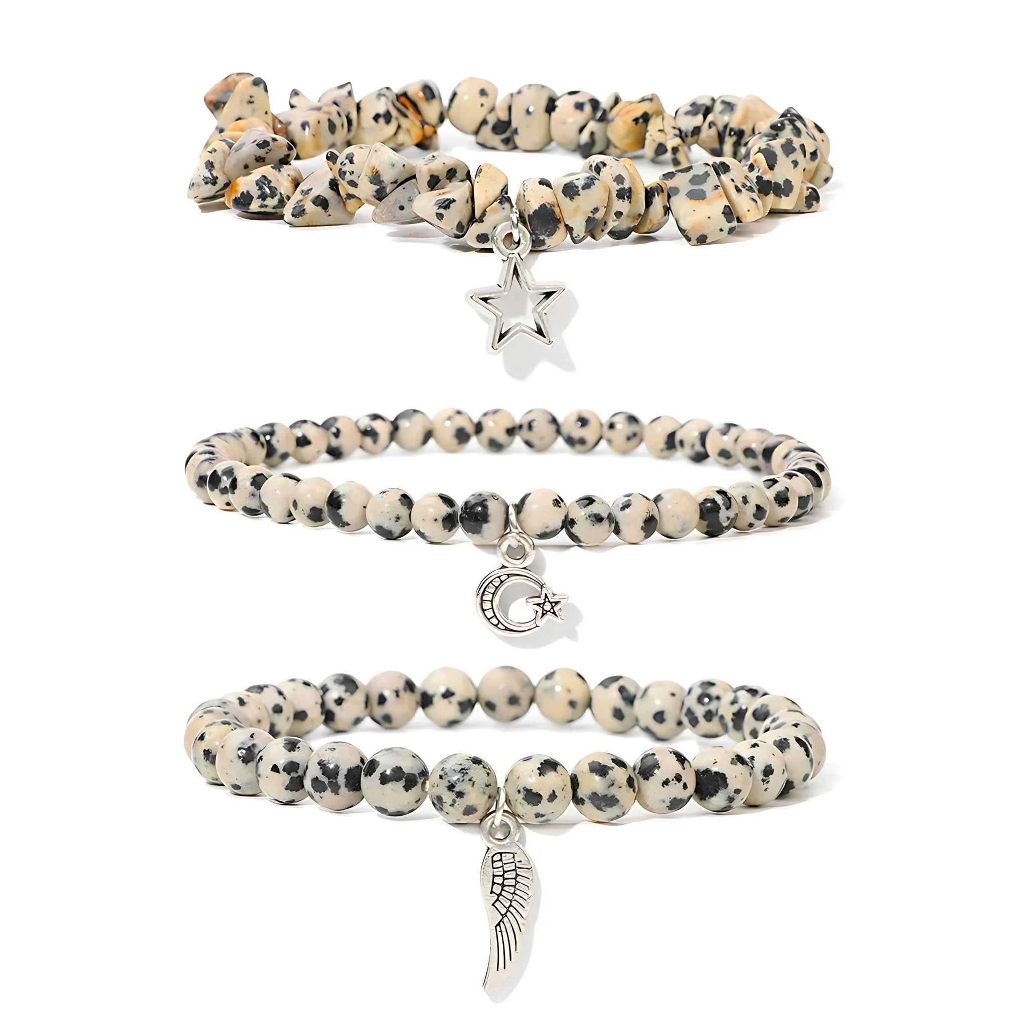 Dalmatian Stone Charm Stack