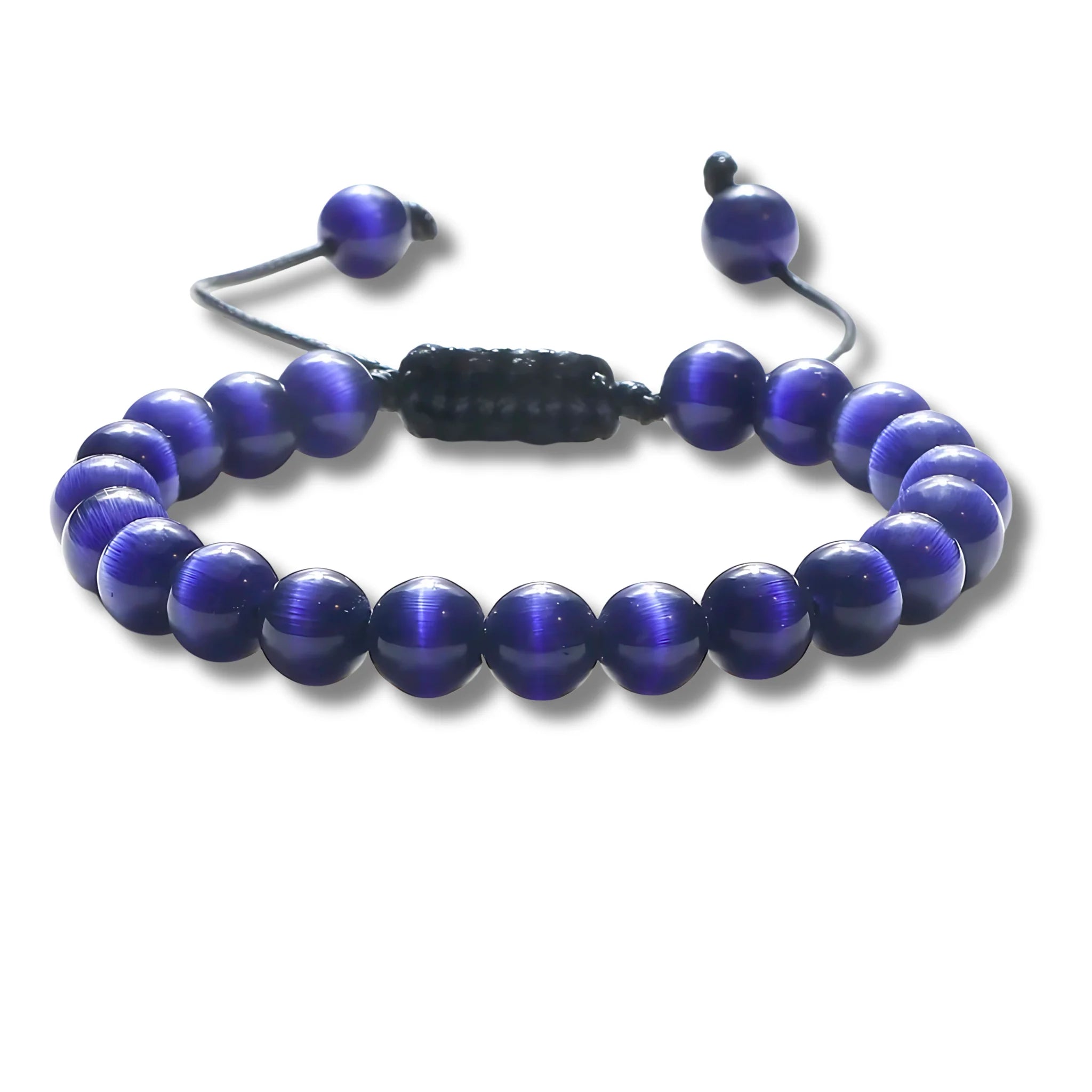 Dark Purple Cat Eye Adjustable Bracelet