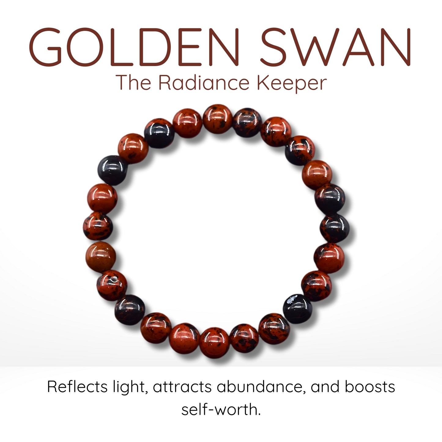 Golden Swan Bead Bracelet