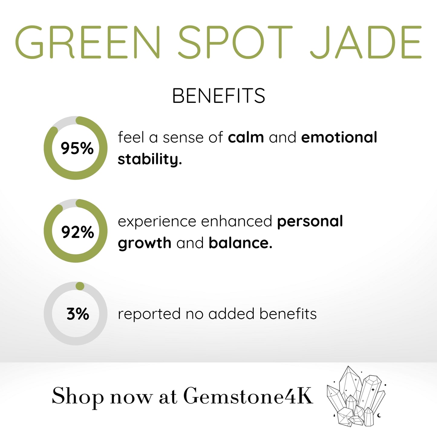 Green Spot Jade Crystals