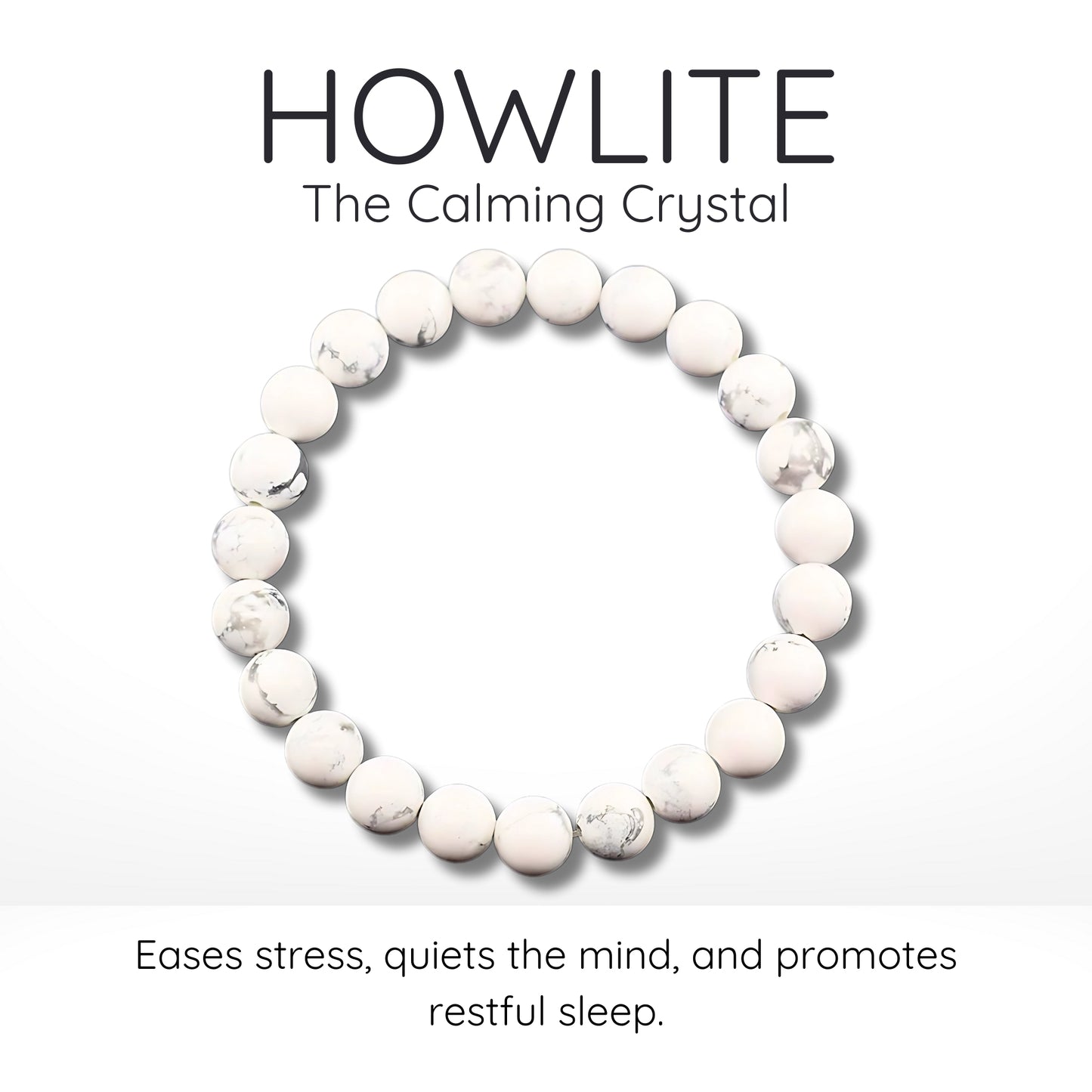 Howlite Bead Bracelet