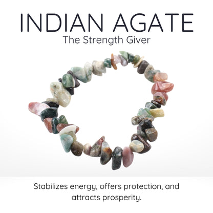 Indian Agate Gravel Bracelet