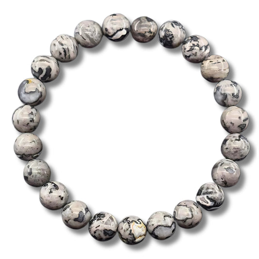 Map Stone Bead Bracelet