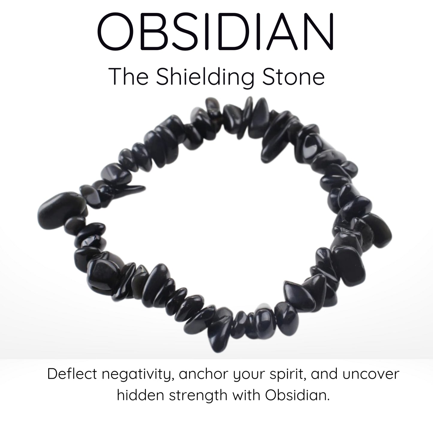 Obsidian Gravel Bracelet