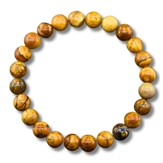 Picture Stone Bead Bracelet