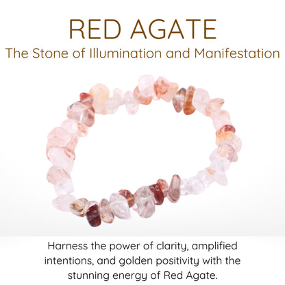 Red Agate Gravel Bracelet