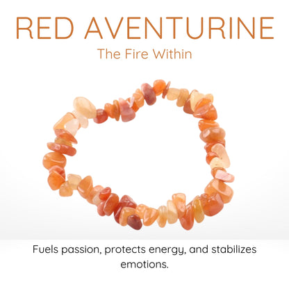 Red Aventurine Gravel Bracelet