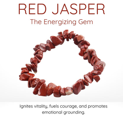 Red Jasper Gravel Bracelet