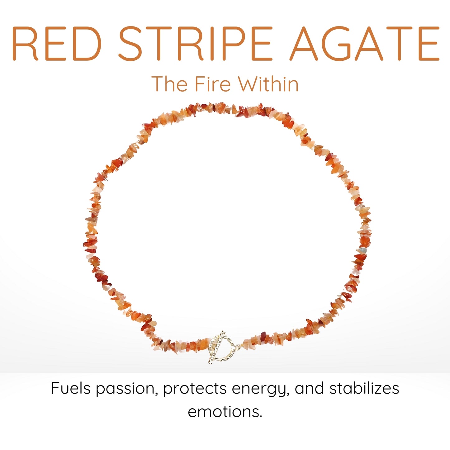 Red Stripe Agate Choker Necklace