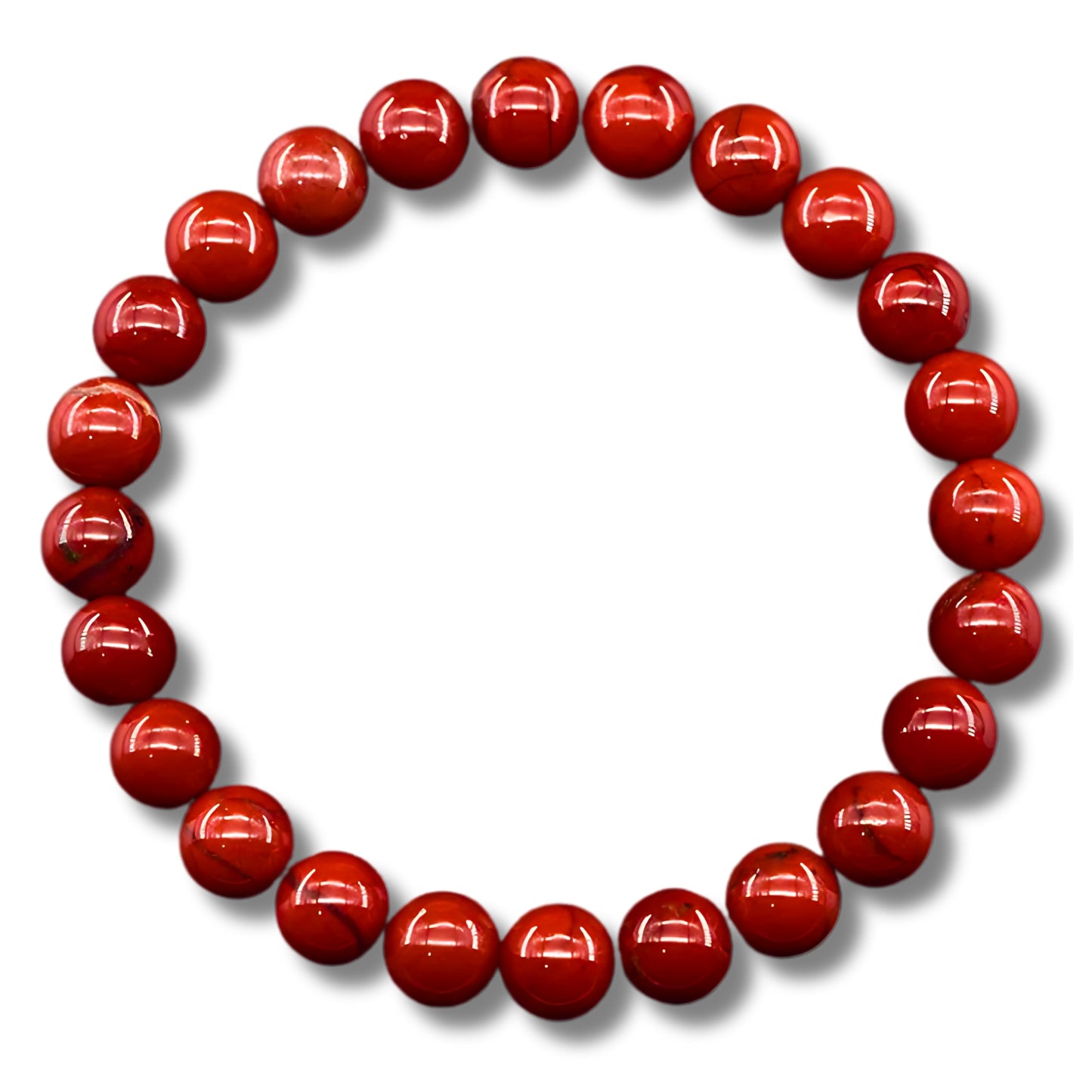 Red Jasper Bead Bracelet