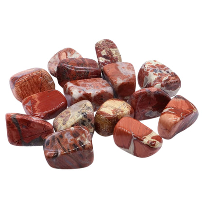 Red Silver Leaf Jasper Crystals