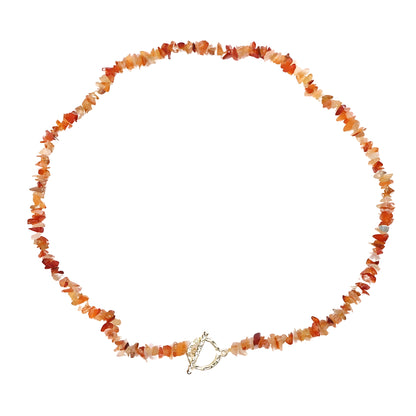 Red Stripe Agate Choker Necklace