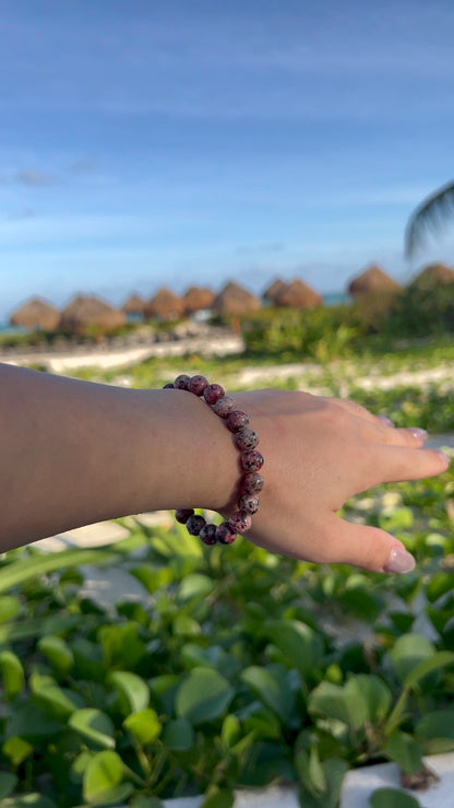 Rhodonite Bead Bracelet