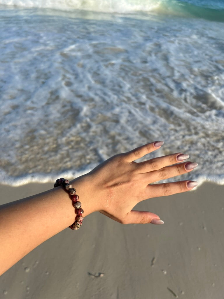 Rhodonite Bead Bracelet