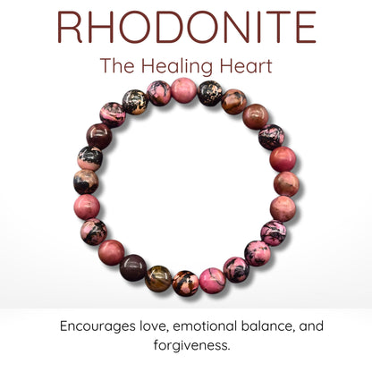 Rhodonite Bead Bracelet