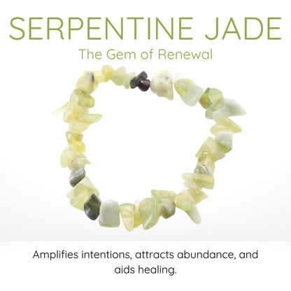 Serpentine Jade Gravel Bracelet