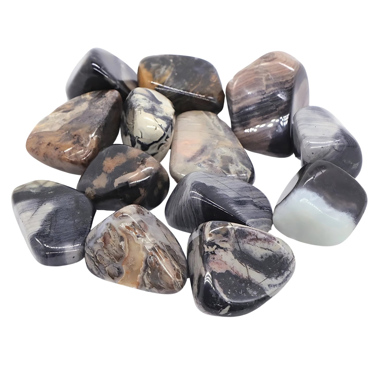 Silver Leaf Jasper Crystals