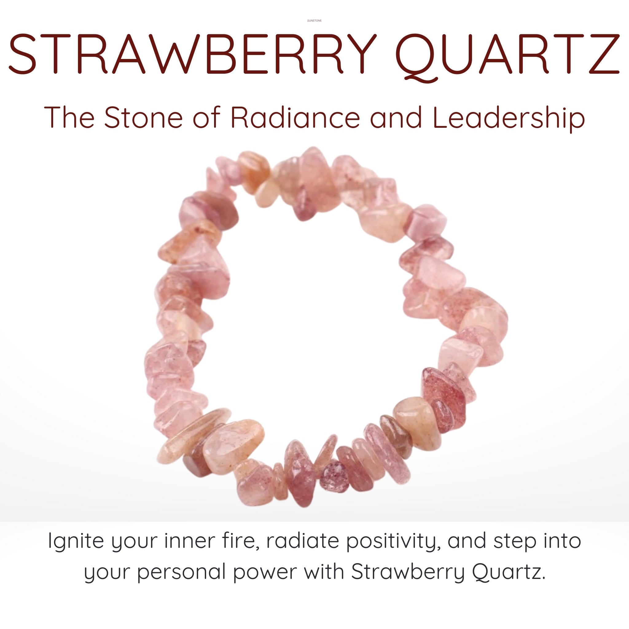 Strawberry Quartz Gravel Bracelet