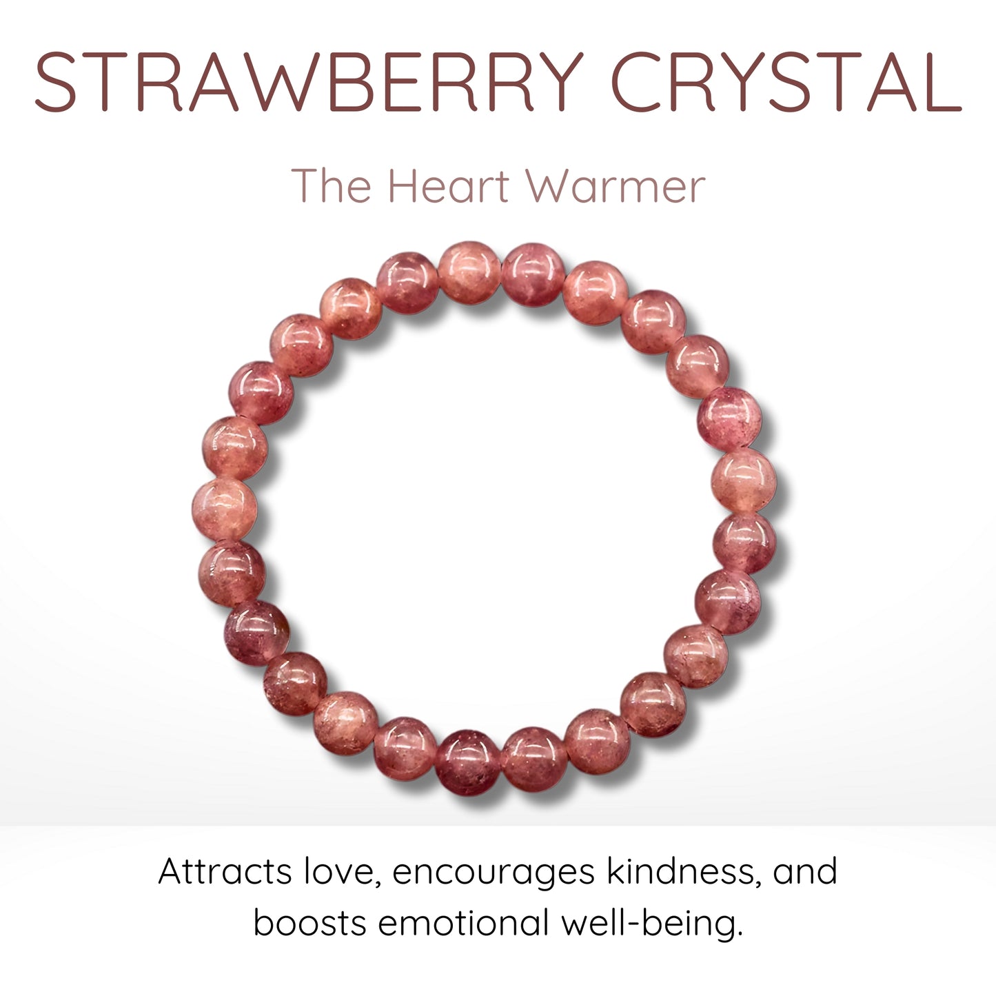 Strawberry Crystal Bead Bracelet