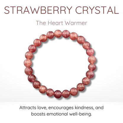 Strawberry Crystal Bead Bracelet