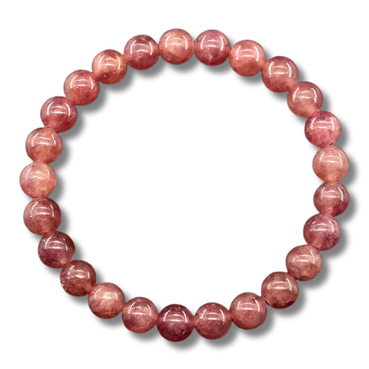 Strawberry Crystal Bead Bracelet