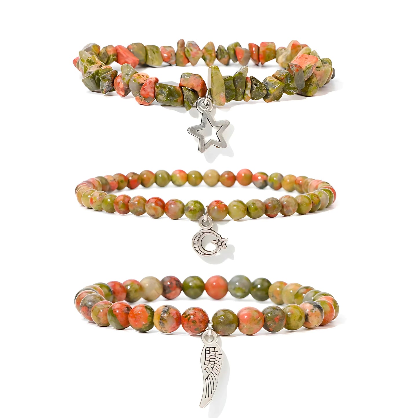 Unakite Charm Stack