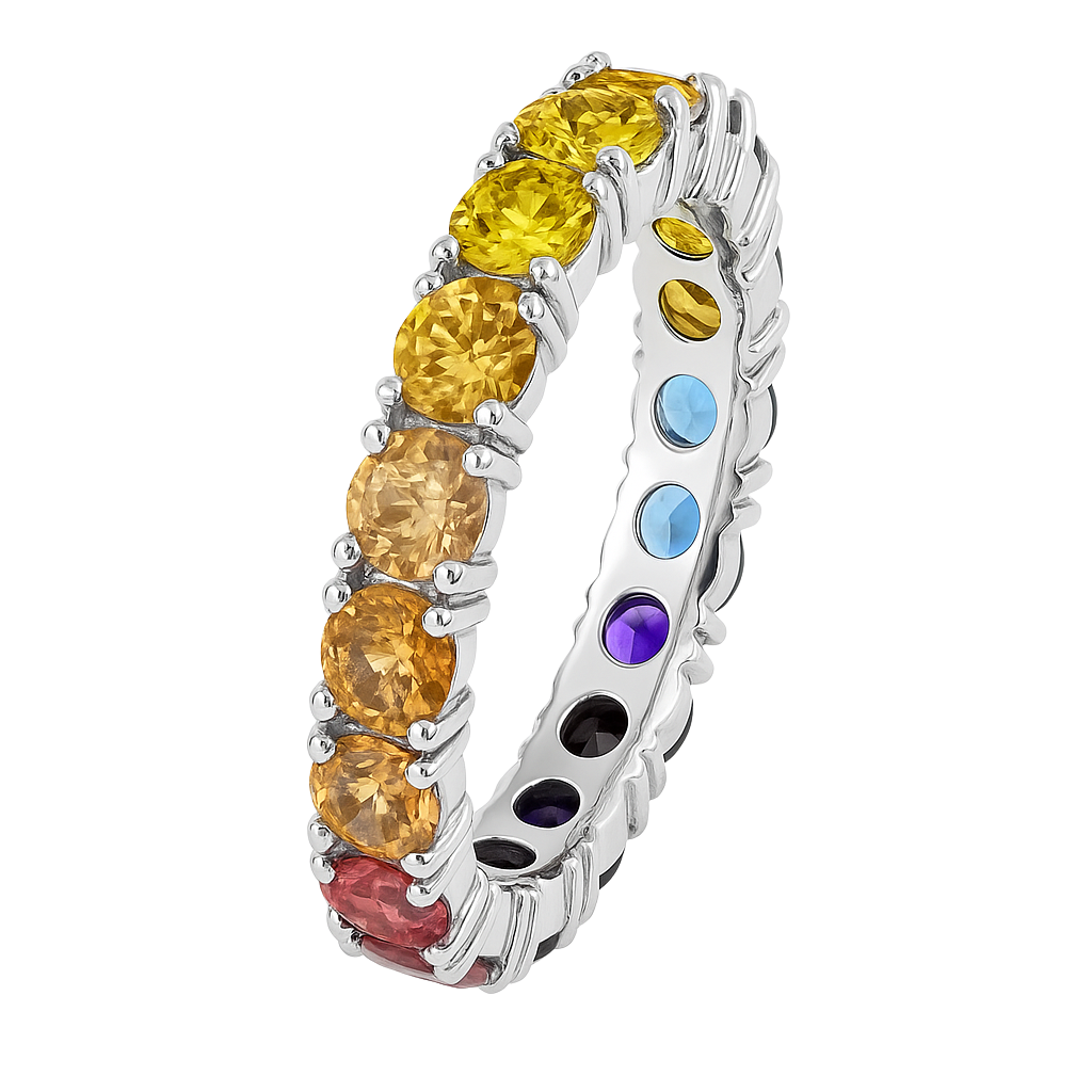 Rainbow Gemstone Ring
