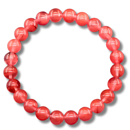 Watermelon Crystal Bead Bracelet