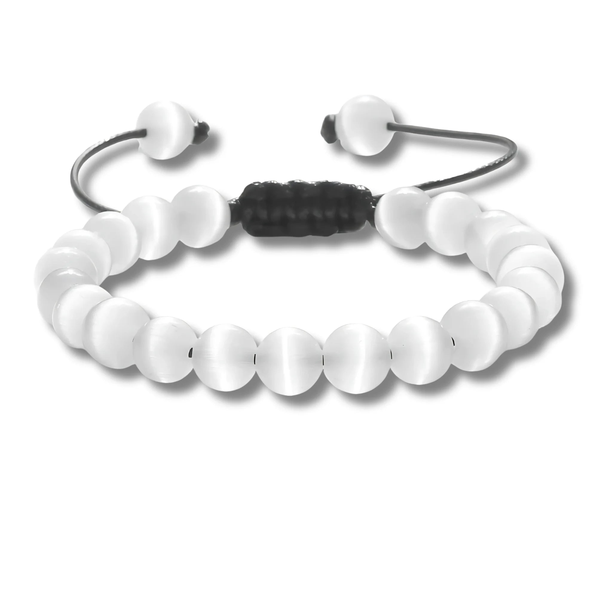 White Cat Eye Adjustable Bracelet