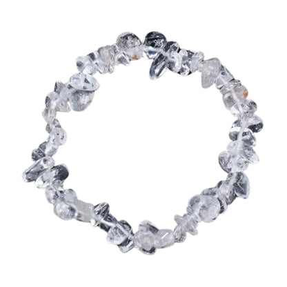 White Glass Gravel Bracelet